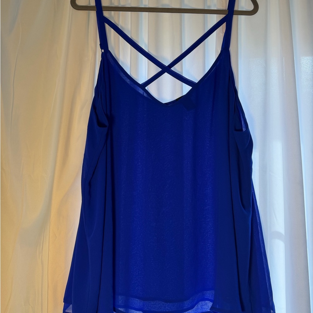 Torrid Royal Blue Camisole with Strappy Back